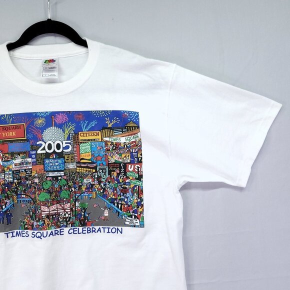 Y2K Times Square Celebration Millennium 2005 Happy New Year T Shirt Size Large - Picture 4 of 12